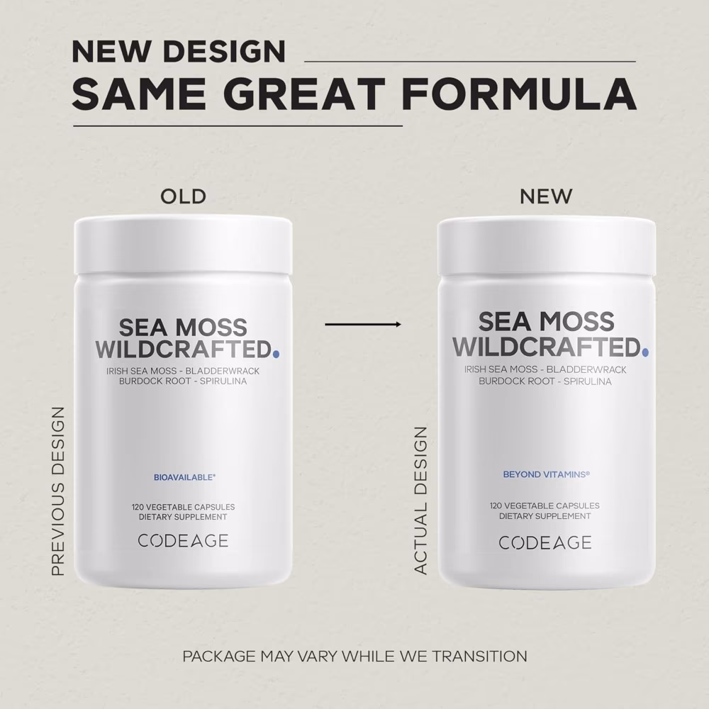 Codeage Sea Moss Wildcrafted Spirulina 120 Capsules 4