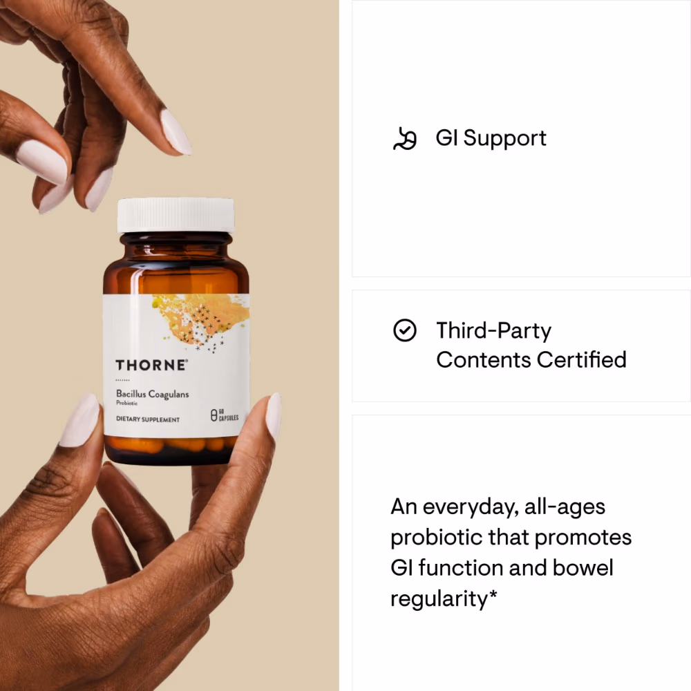 Thorne Bacillus Coagulans Probiotic 60 Capsules 2