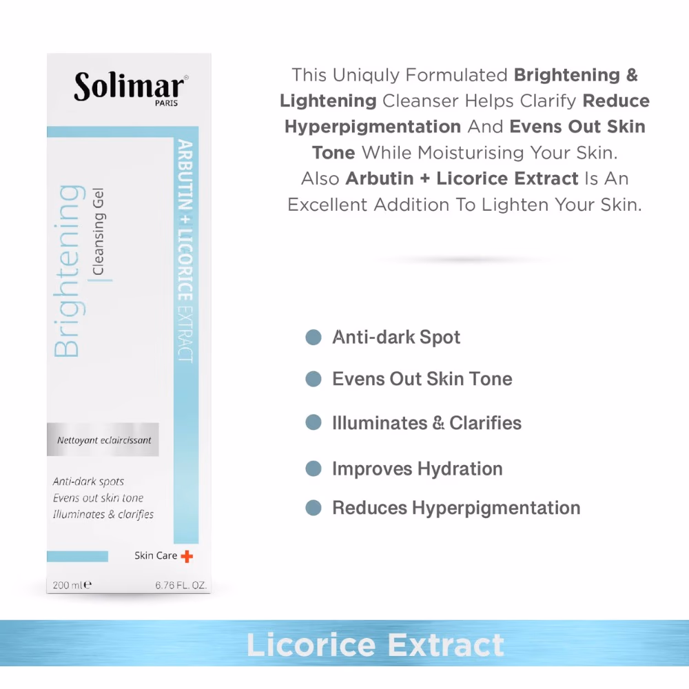 SOLIMAR Brightening Cleansing Gel 200ml – Reduces Hyperpigmentation & Promotes Even-Toned Radiance 3