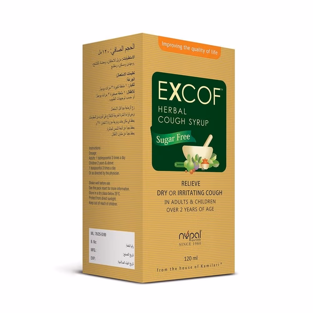 EXCOF Herbal Cough Syrup 120ml 4