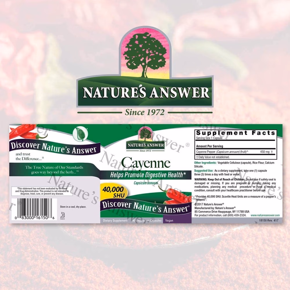Natures Answer Cayenne Pepper-90 Capsules 2