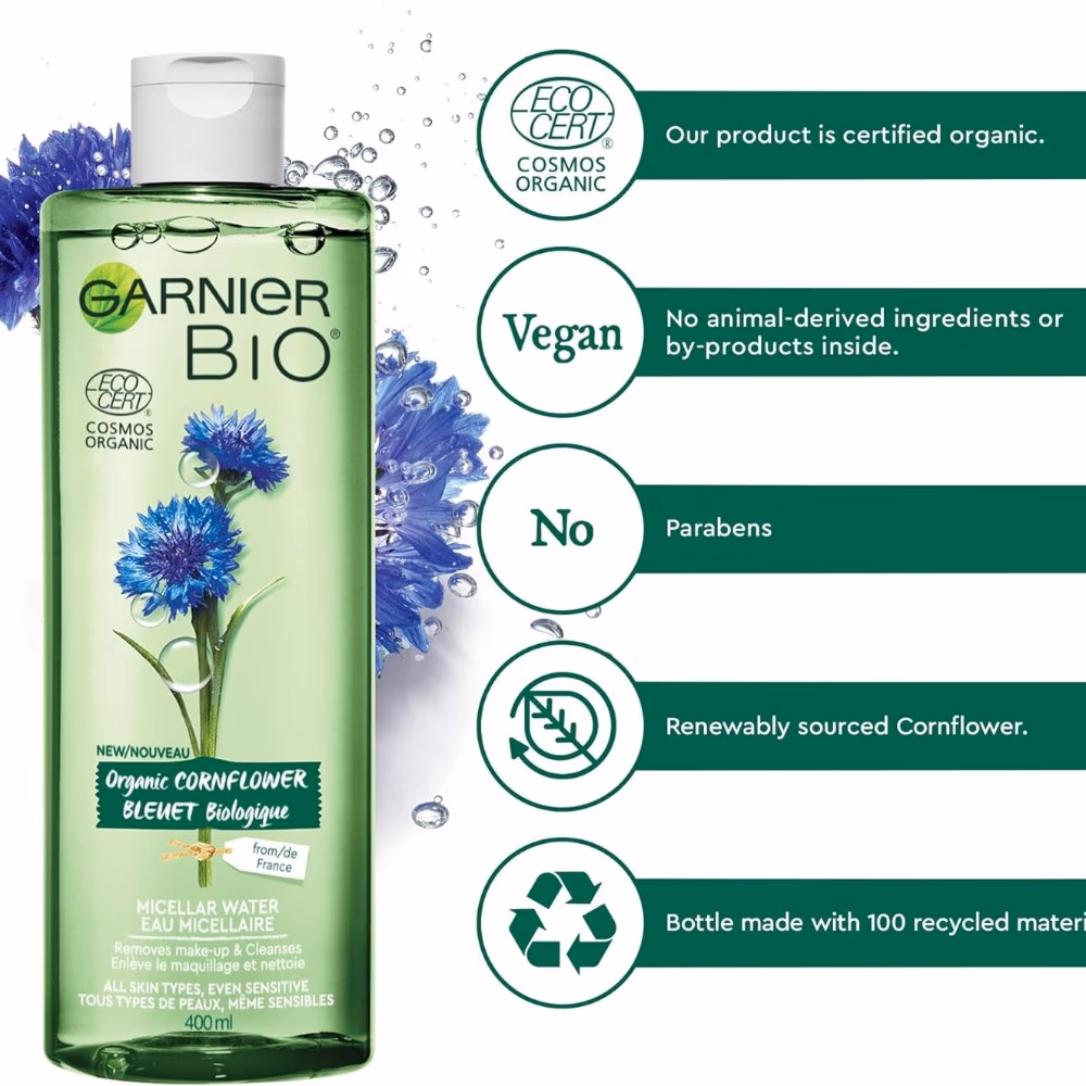 Garnier Organic Cornflower Micellar Water 400 ml 2