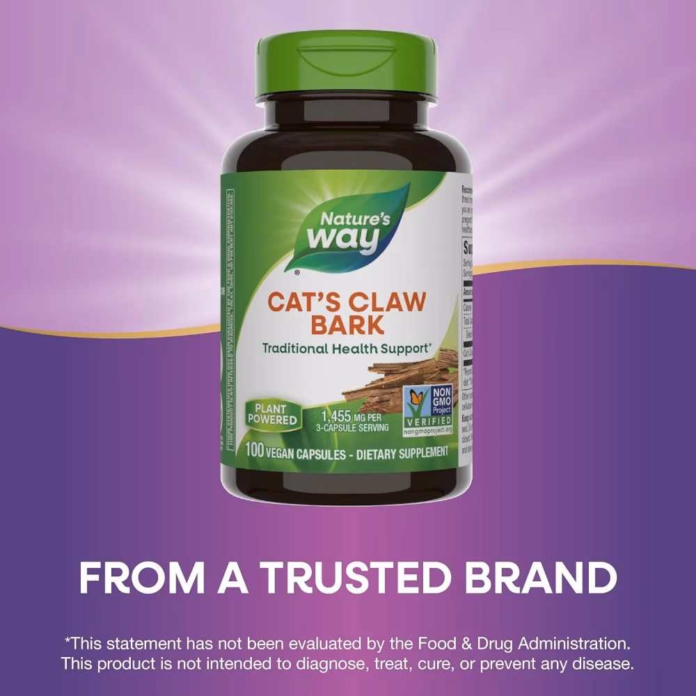Natures Way Cat's Claw Bark 100 VegCapsules 2