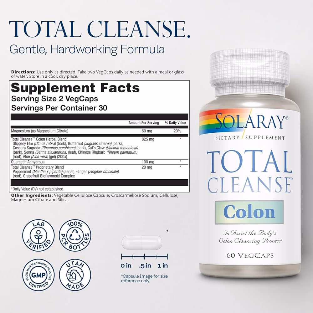 Solaray Total Cleanse Colon-60 Capsules 4