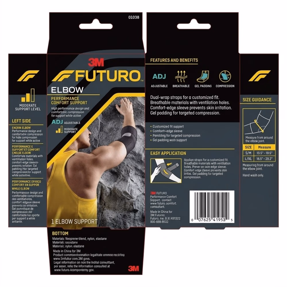 3M Futuro Elbow Performance Comfort Support (01038) - Adjustable Size - 1 Elbow Support 2