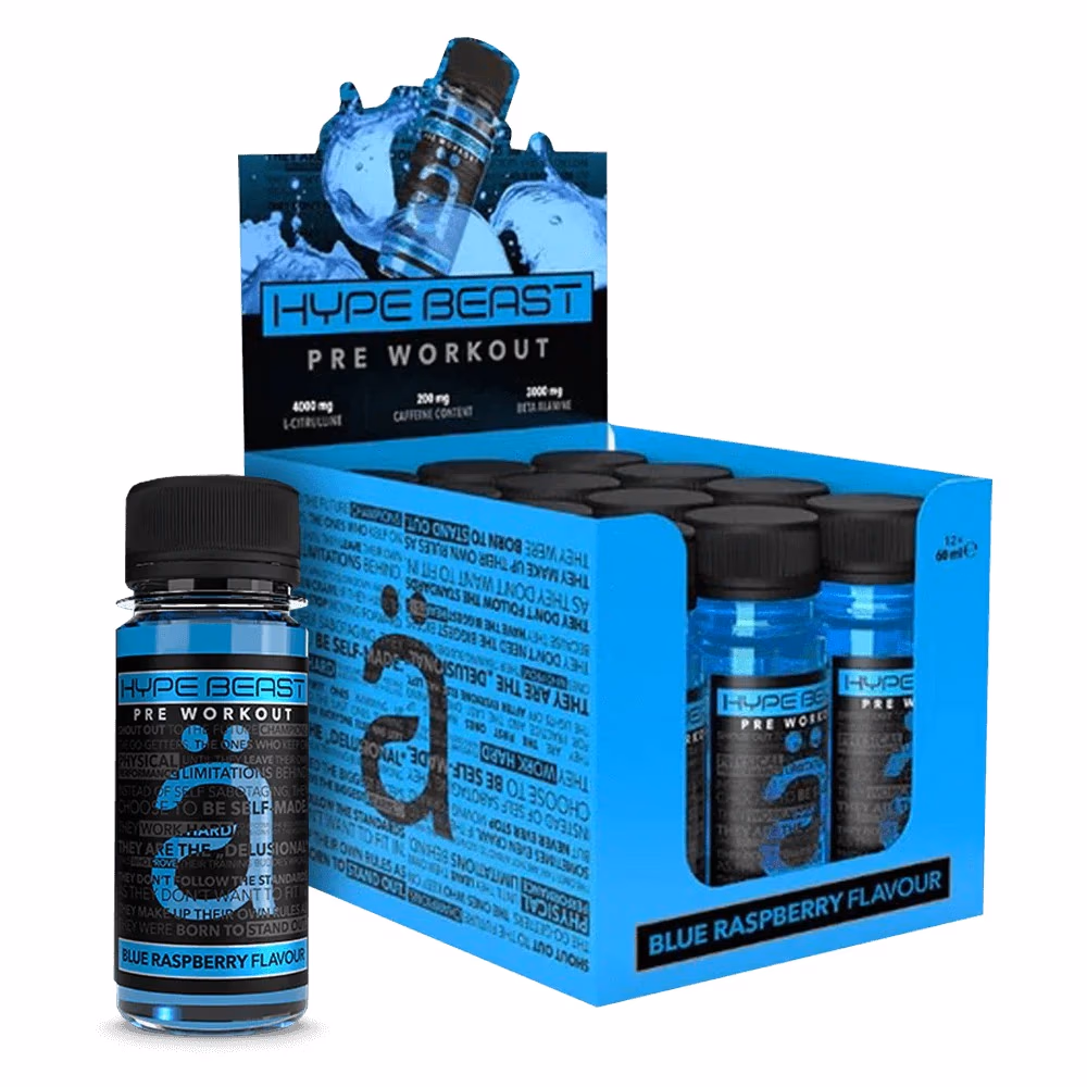 Nano Hype Beast Pre Workout Shot Blue Raspberry 60ml 3
