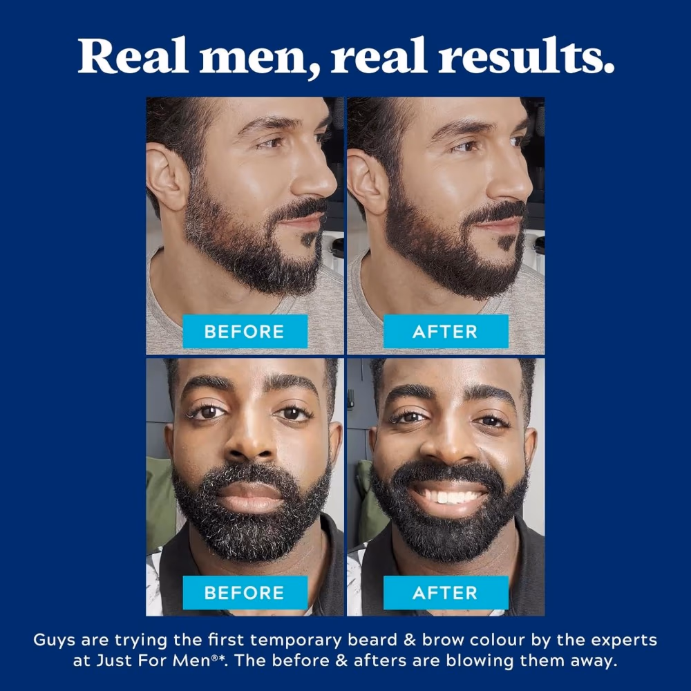 Just For Men One Day Beard and Brow Color Darkest Brown Black 9g 5