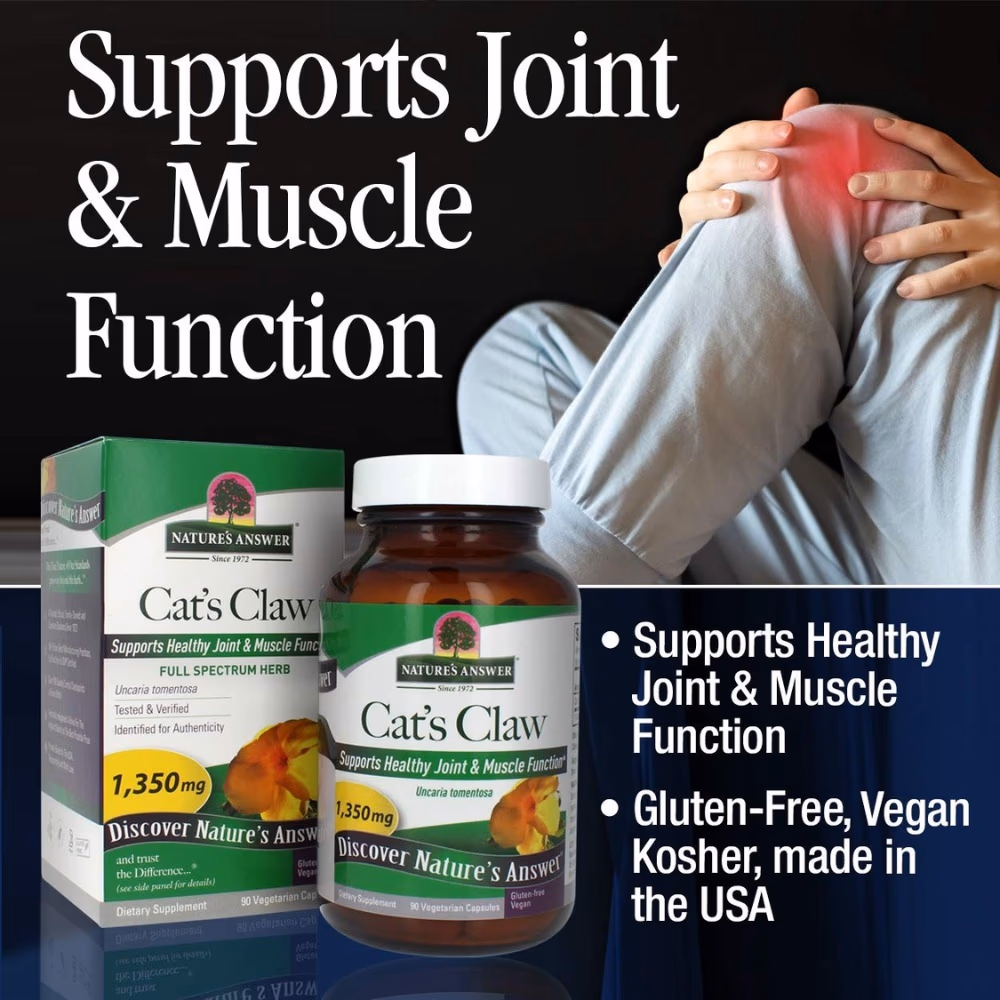 Natures Answer Cats Claw 1350mg 90 Vegetarian Capsules 3