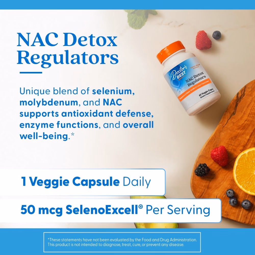 Doctor's Best NAC Detox Regulators, 60 Vegetarian Capsules 5