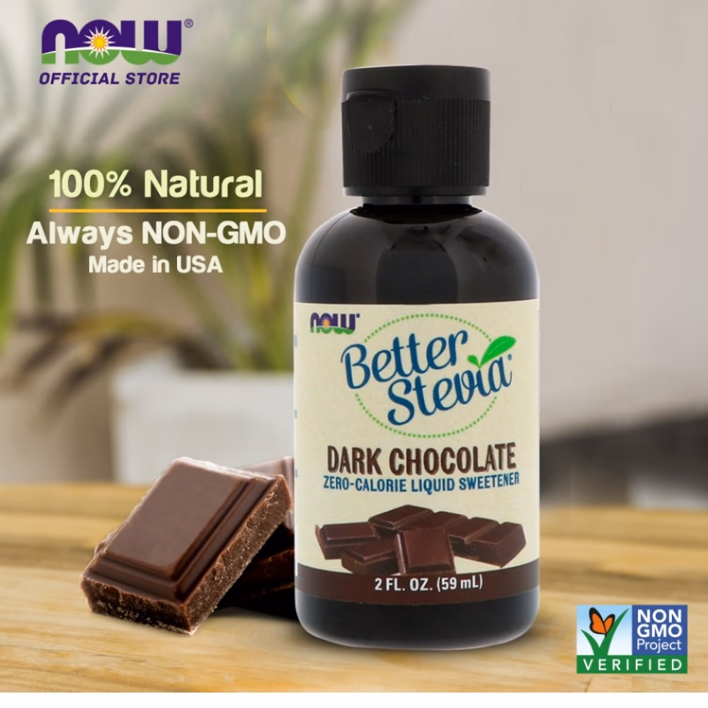 NOW Better Stevia Dark Chocolate Liquid 59ml 2
