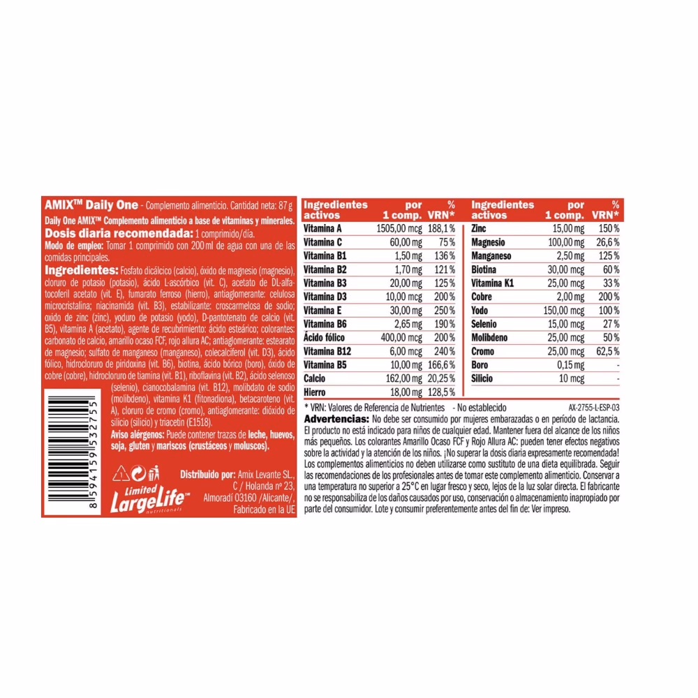 Amix Daily One Multivitamin 60 Tablets 4