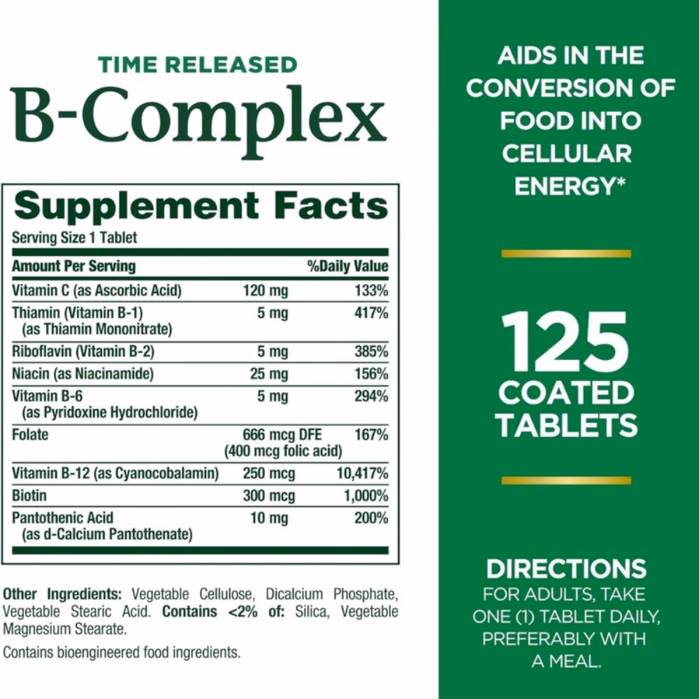 Nature's Bounty B-Complex 125s 4