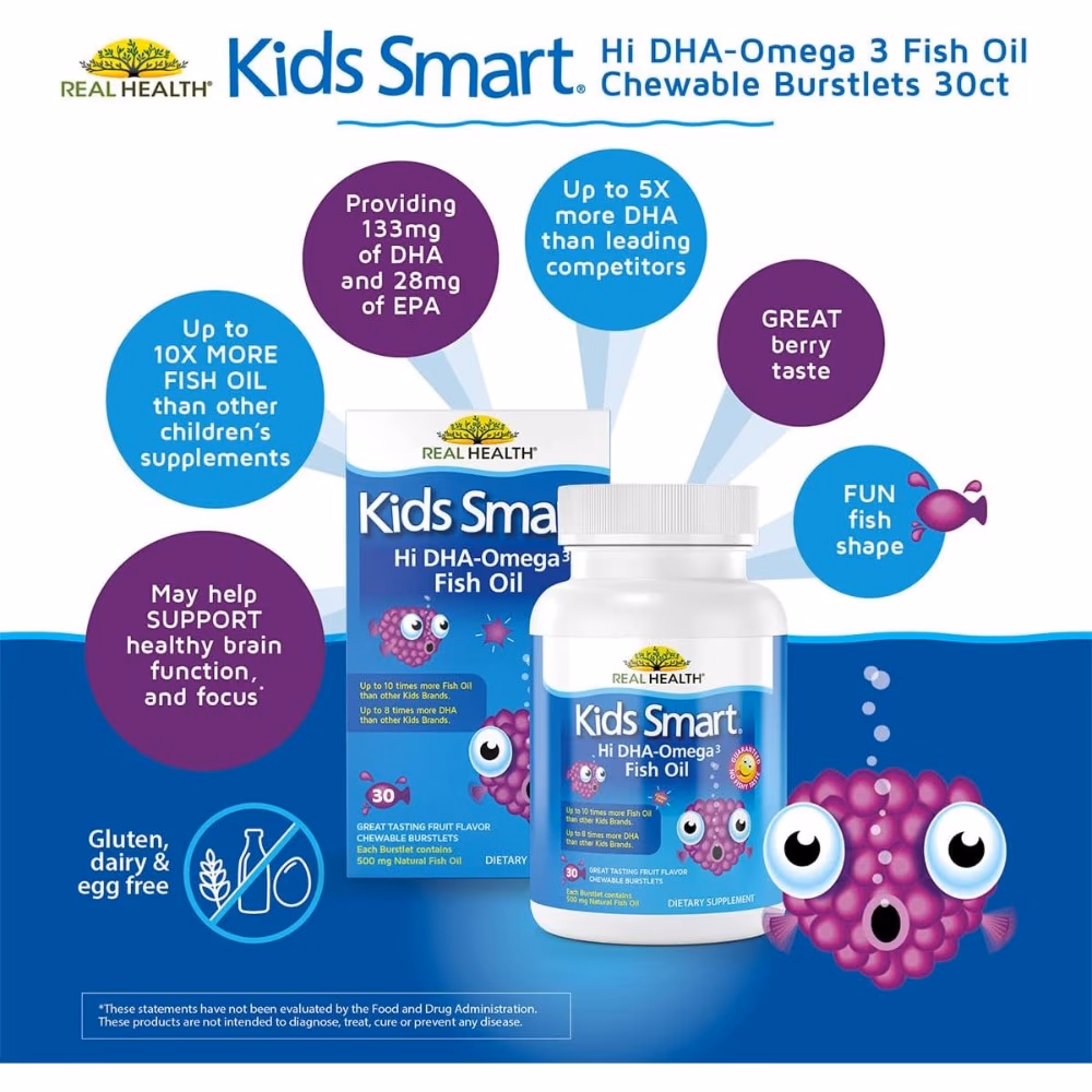 Kids Smart Hi DHA Omega Chew Burstlets -30 Chewables 2