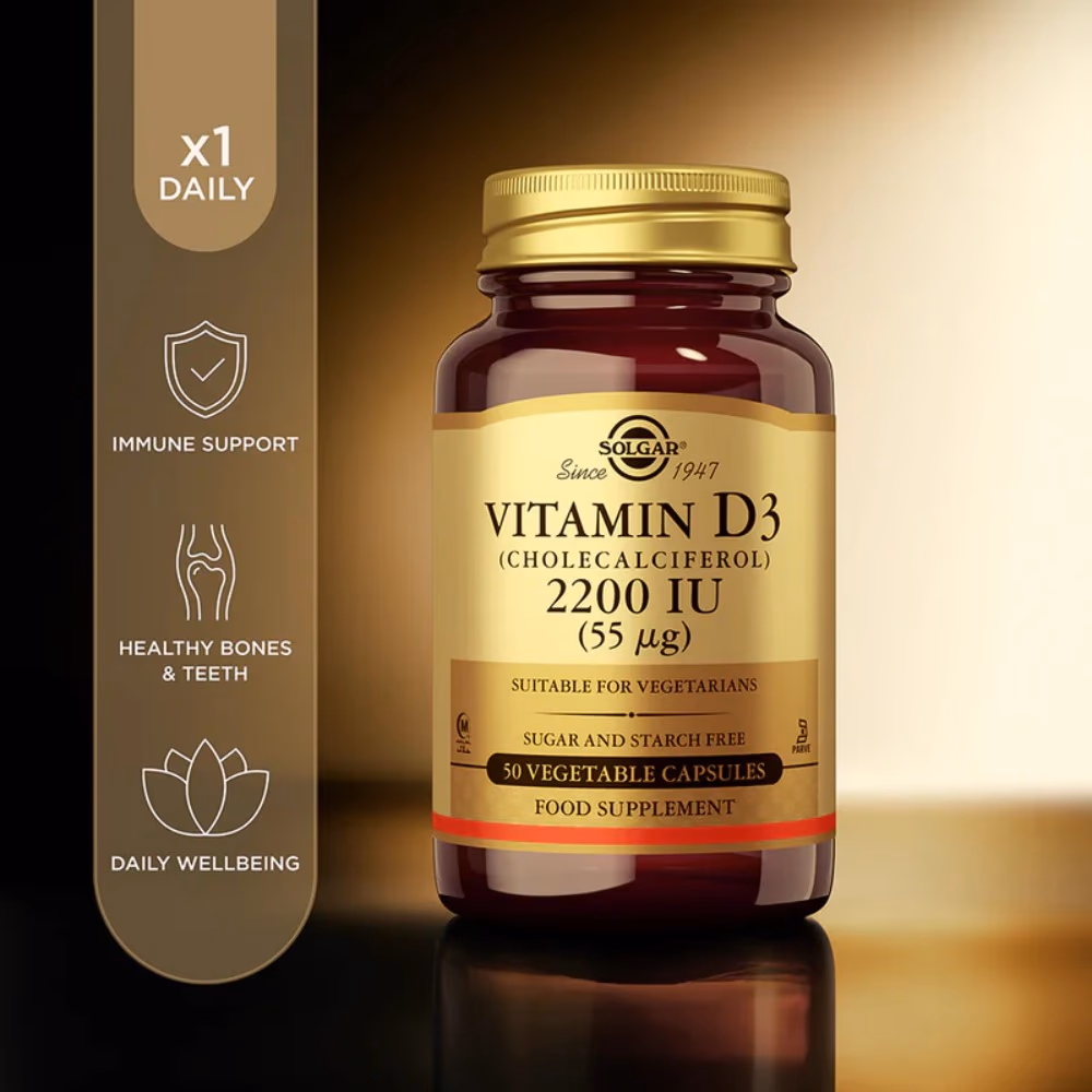Solgar Vitamin D3 55MCG (2200 IU) 50 Veg Capsules 2
