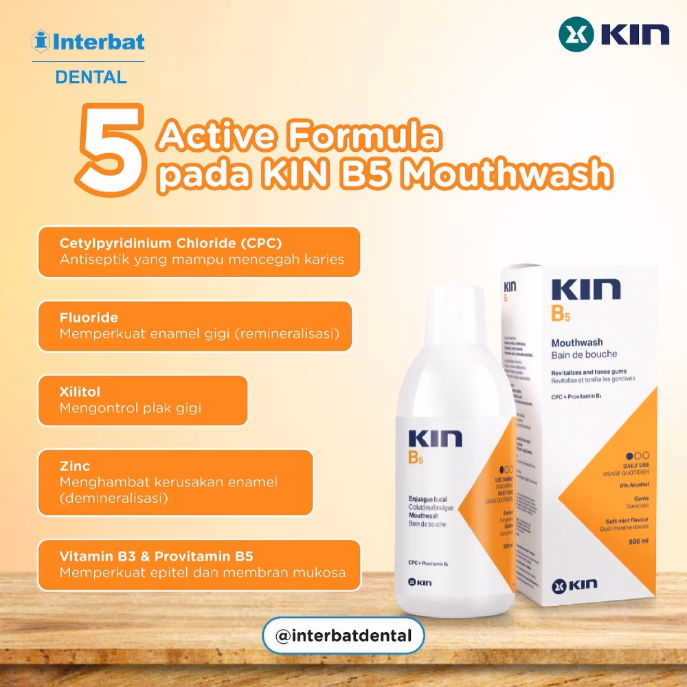 Kin B5 Mouthwash Soft Mint 500ml 2