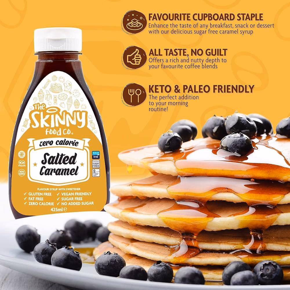 The Skinny Food SALTED CARAMEL SYRUP 425ml 3