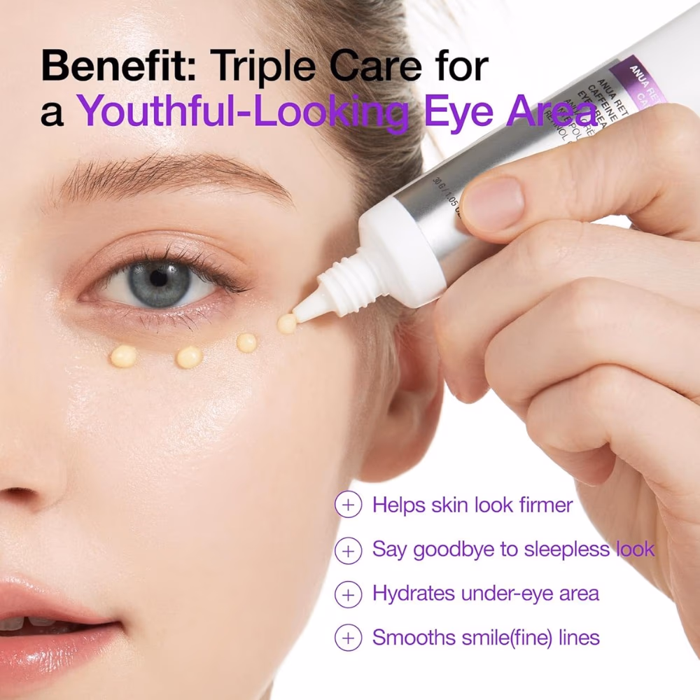 Anua 0.1% Retinol Caffeine Revitalizing Eye Cream 30g 4