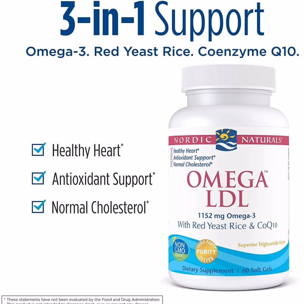 Nordic Naturals Omega LDL 1000mg  60s 2