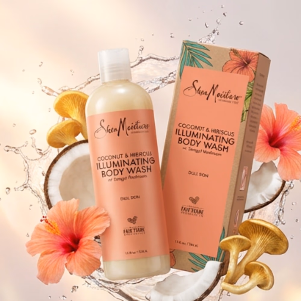 Shea Moisture Coconut and Hibiscus Illuminating Body Wash 384ml 3