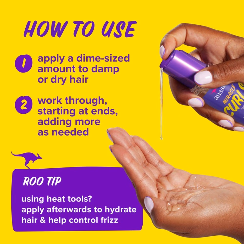 Aussie Miracle Curls Curl Defining Oil 95ml 2