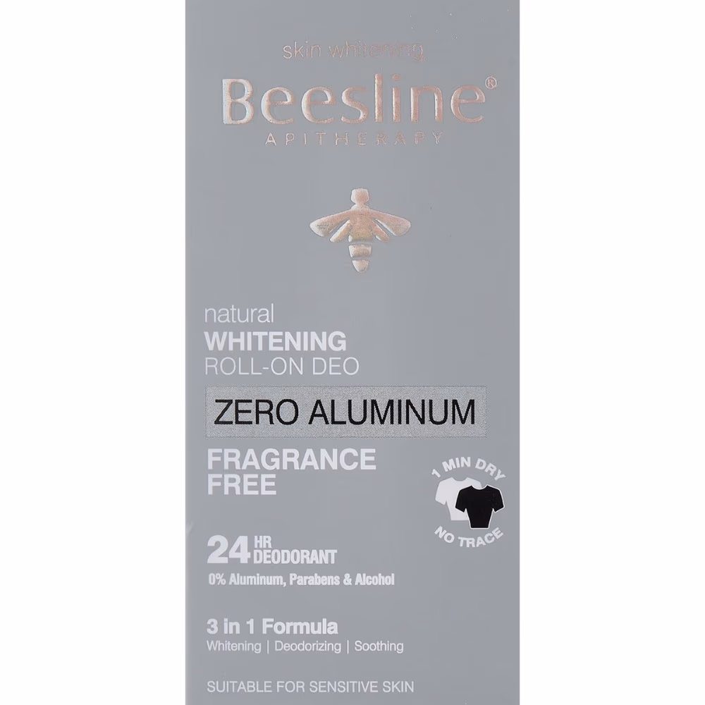 Beesline Whitening Deo Roll On Zero Aluminium 70ml 2