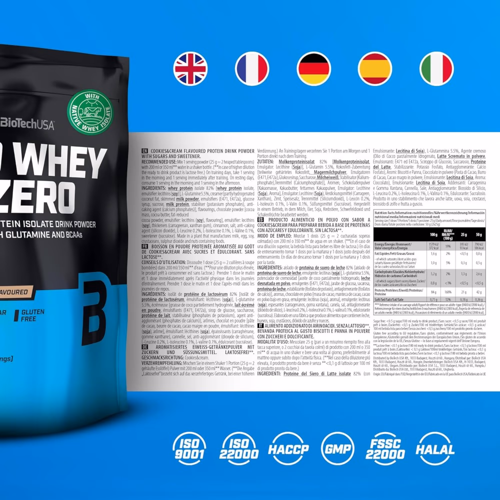 BioTechUSA ISO Whey Zero Strawberry 500gm 4