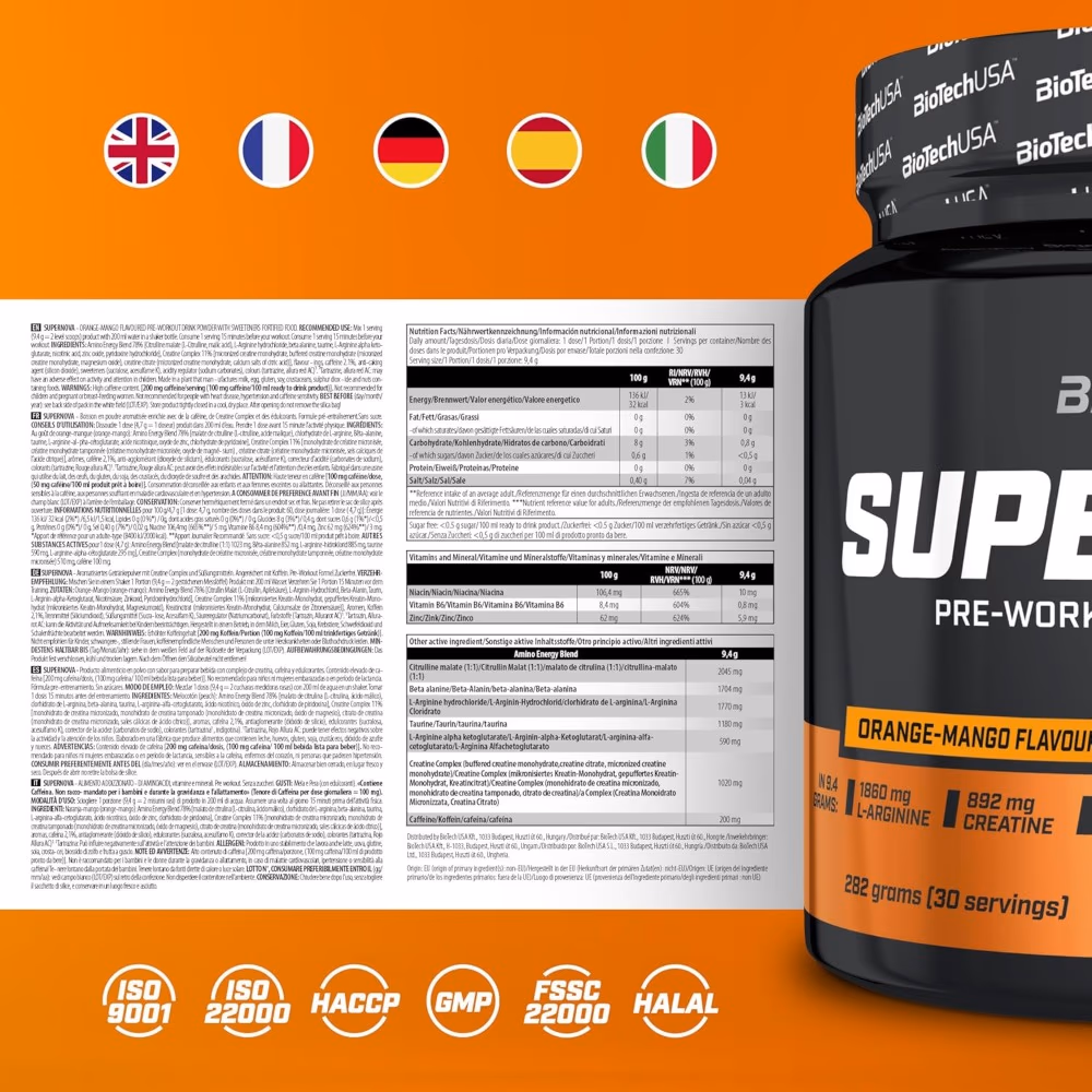 BioTechUSA Super Nova Orange Mango 282g 2