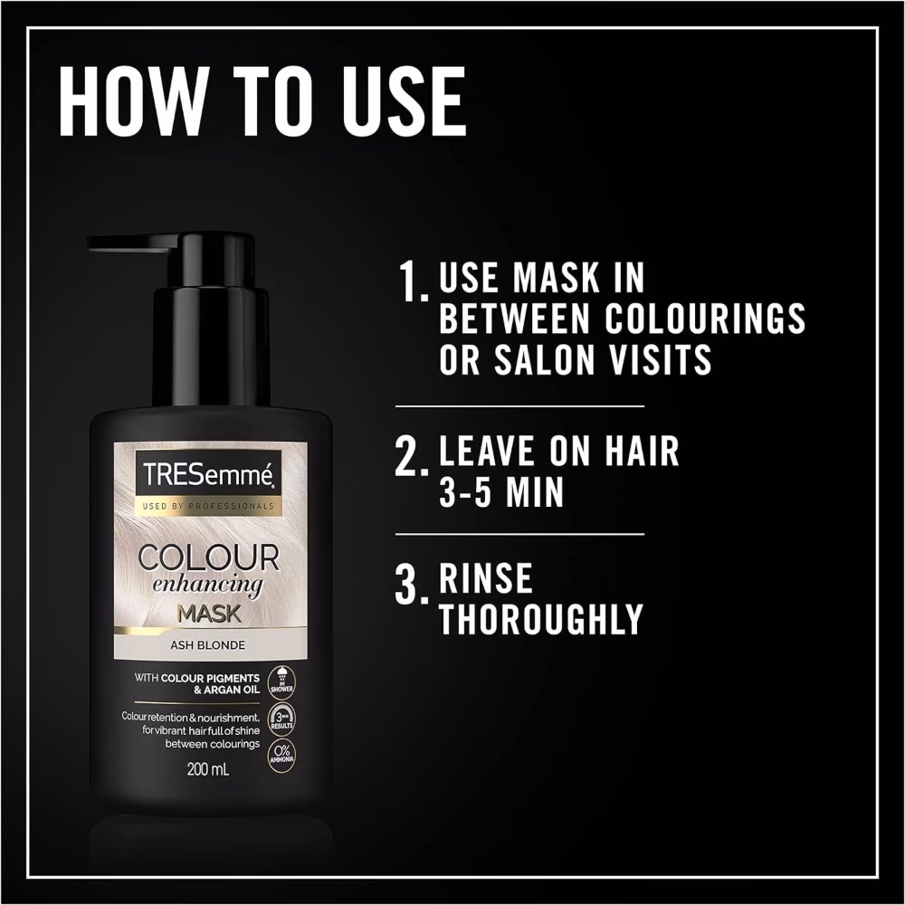 TRESemmé Colour Enhancing Mask Ash Blonde 200ml 3