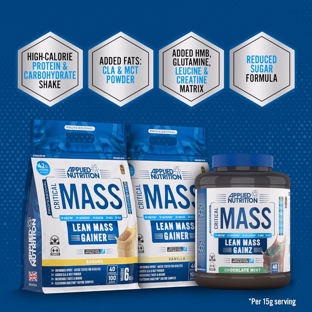 Applied Nutrition Critical Mass Lean Mass Gainer Chocolate Flavor - 6Kg 3