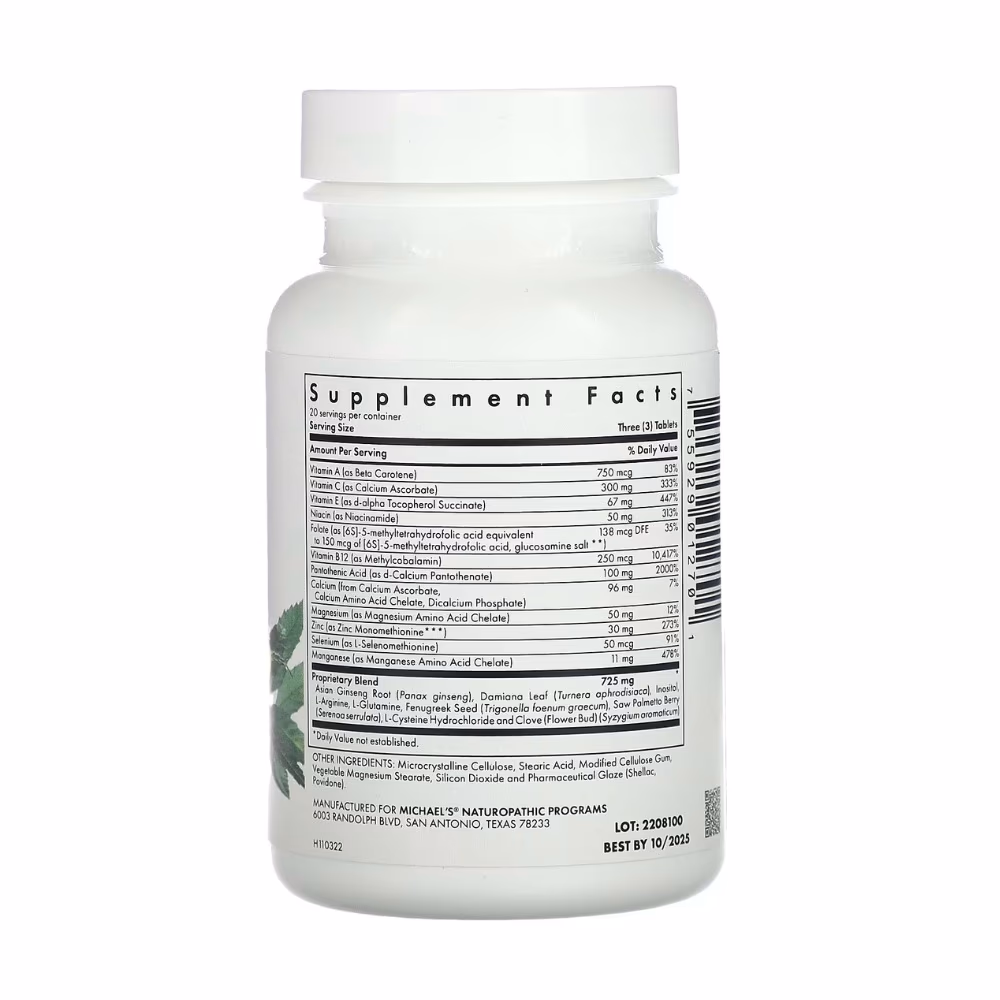 Michaels Health Male Reproductive Factors - 60 Vegetarian Tablets 2