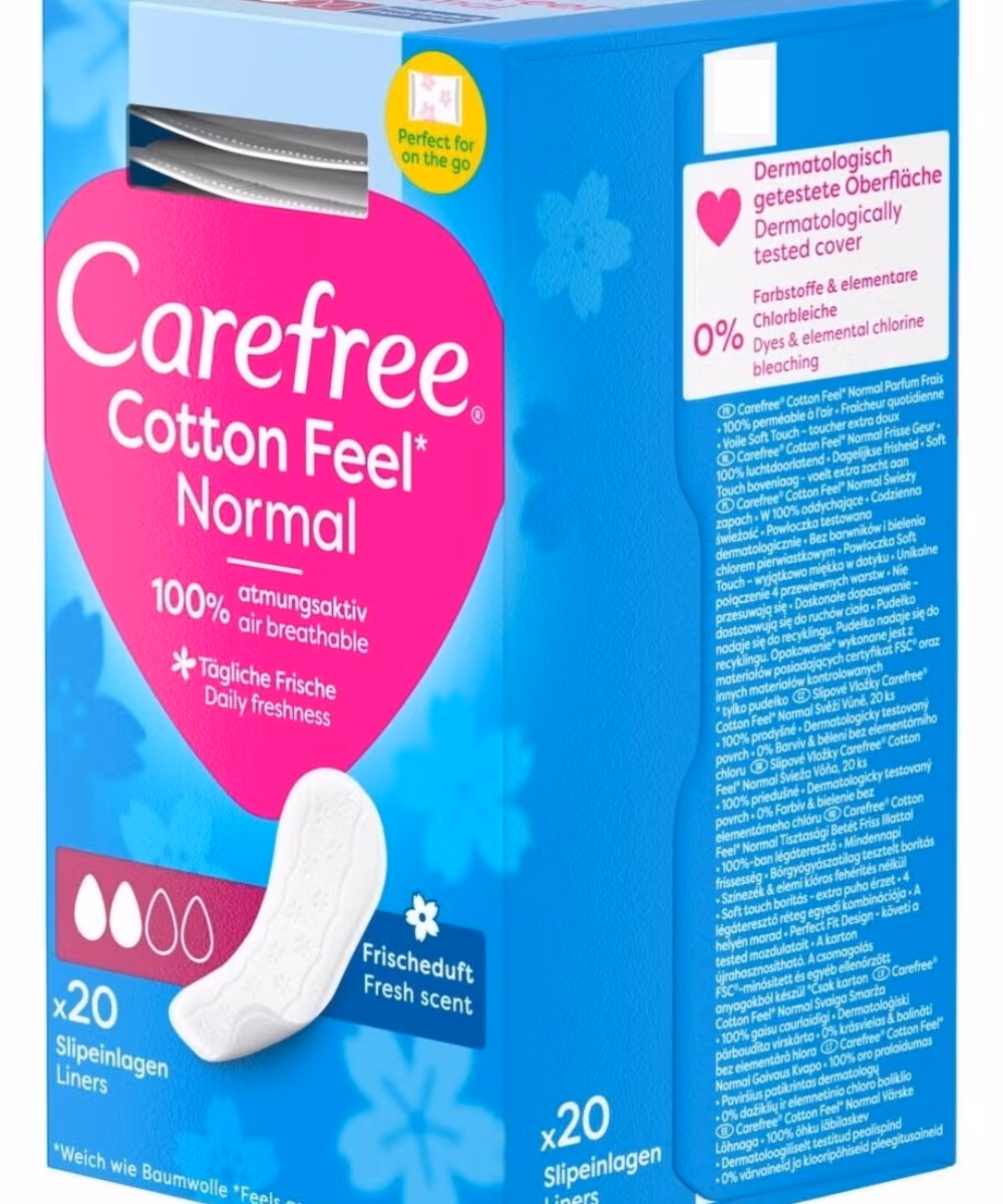 Carefree Cotton Feel Normal Liners – 20 Count 4