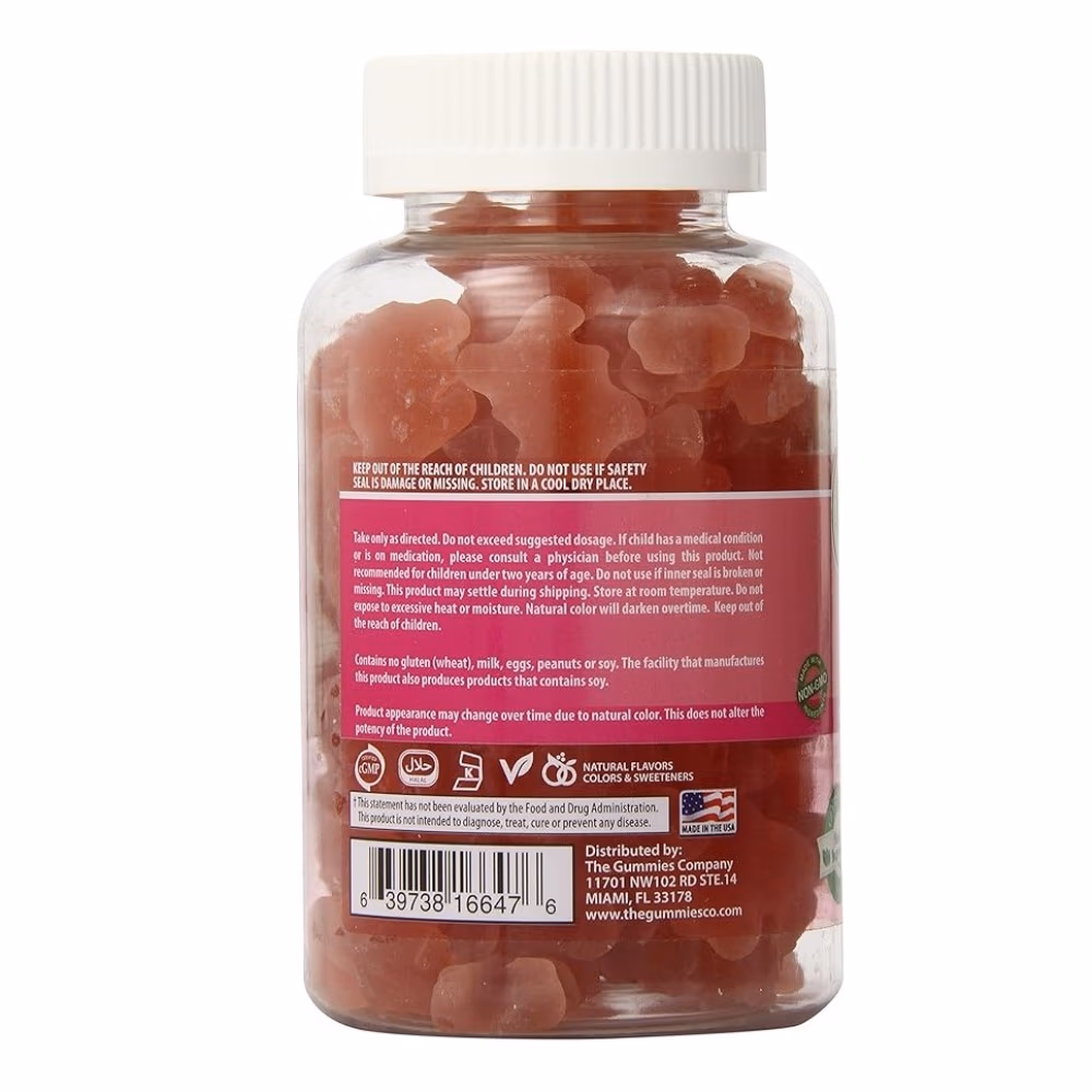 The Gummies Kids Vitamin D Peach- Cherry Flavour 100 Gummies 2