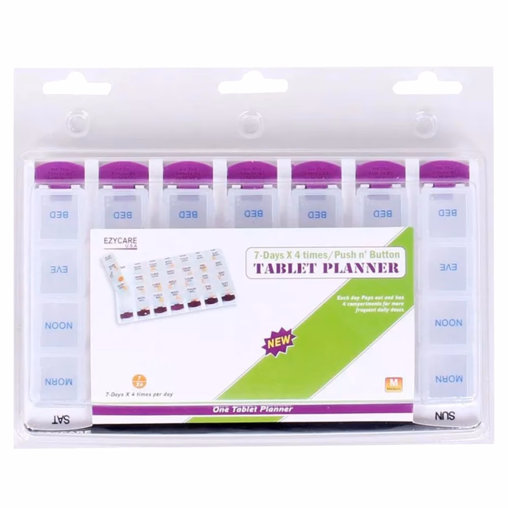 EzyCare 7 Days Push N Button Tablet Planner (17534) 2