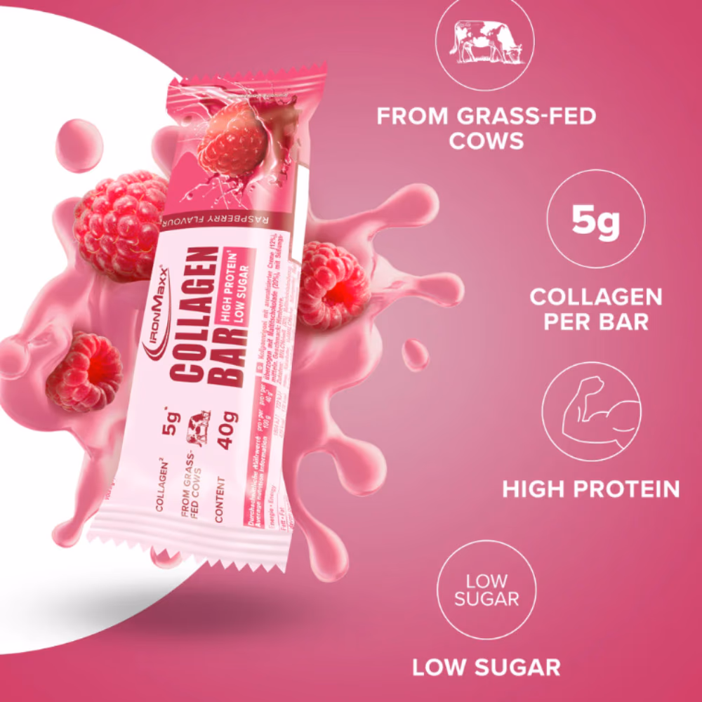 IronMaxx Collagen Bar – Raspberry (40g) 2