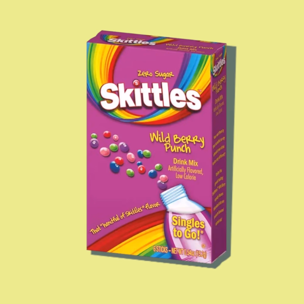 Skittles Wild Berry Punch Drink Mix 6 Sachets 3