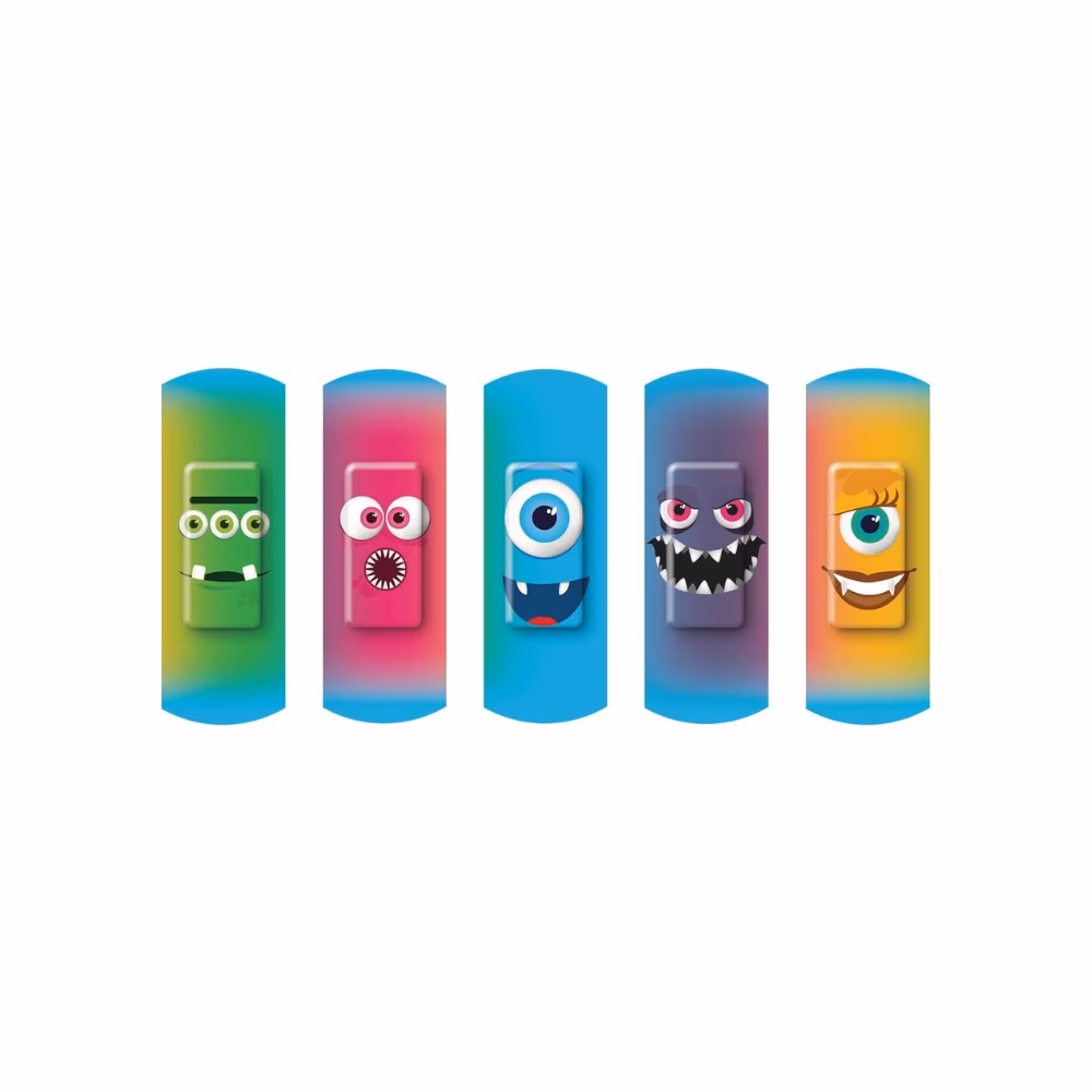 3M Nexcare Happy Kids Monsters Bandages - Assorted Size - 20 Bandages 4