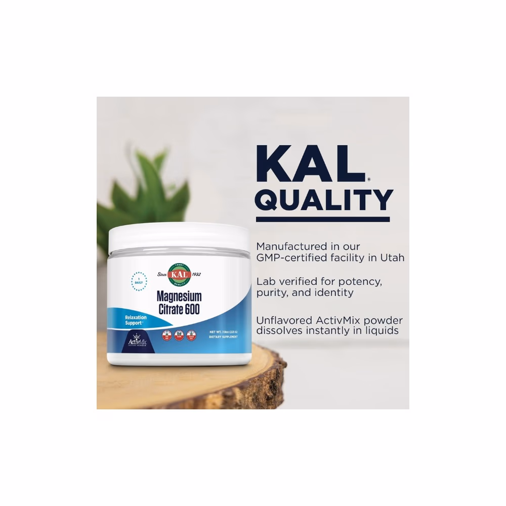  KAL Magnesium Citrate 600 Powder 225g 4