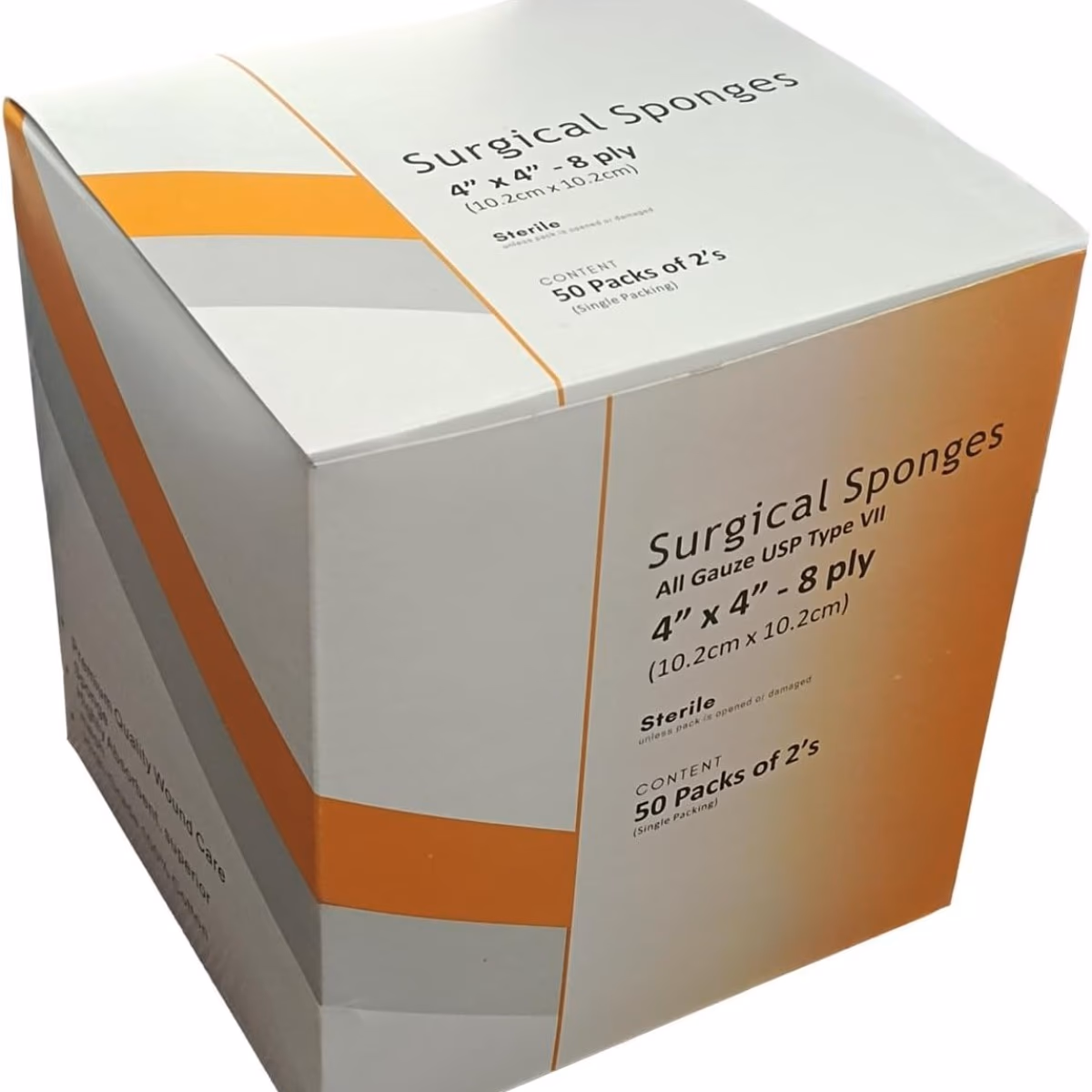 Bromed Surgical Sponges 4x4(50 packs of 2) 3