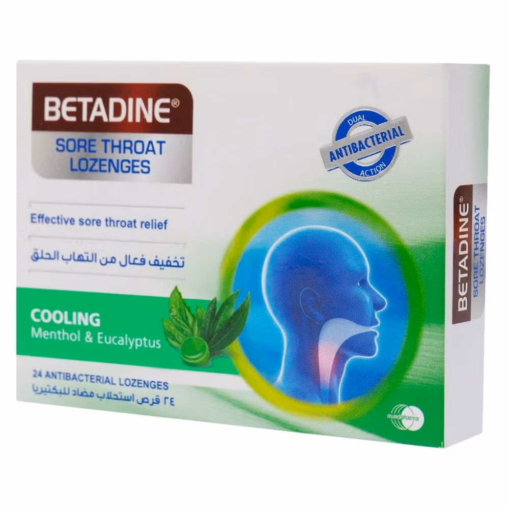 BETADINE Sore Throat Lozenges - Cooling Relief with Menthol & Eucalyptus -  4