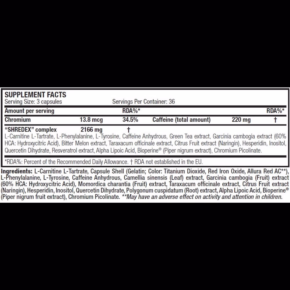 Scitec Nutrition Shredex - 108 Capsules 4