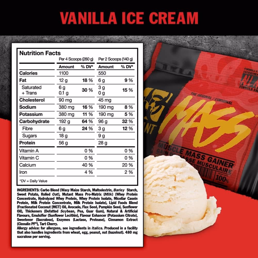 Mutant Muscle Mass Gainer Cookies & Cream 15lb 5