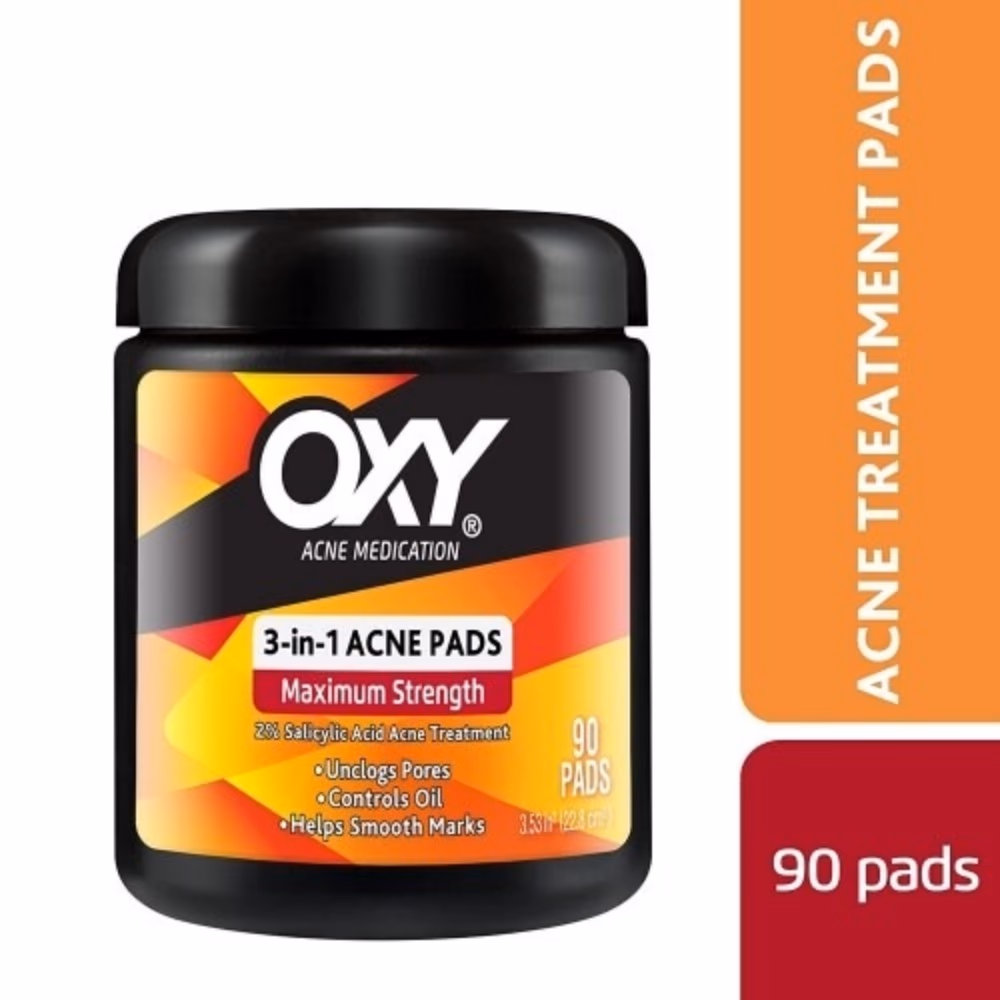 OXY Maximum Action 3-In-1 Treatment Pads 90 Ea 2