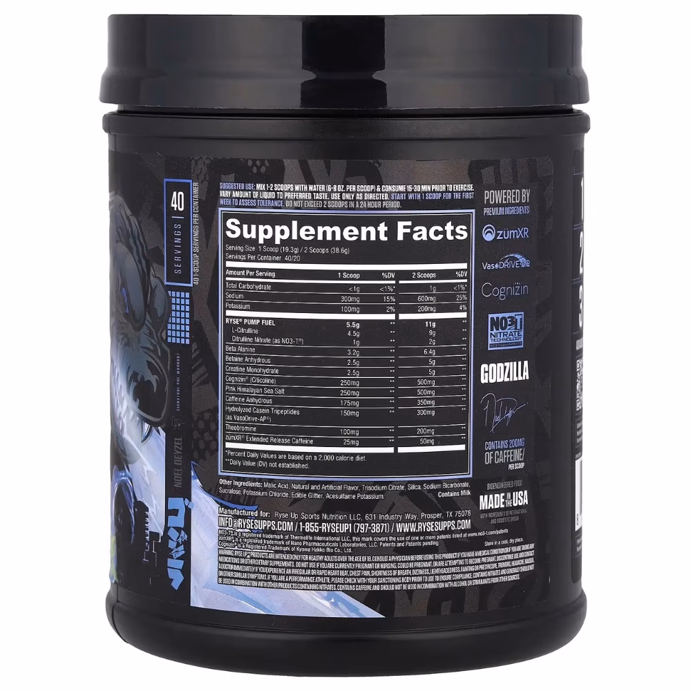 Ryse Godzilla Pre-Workout Blue Raspberry 776g 2