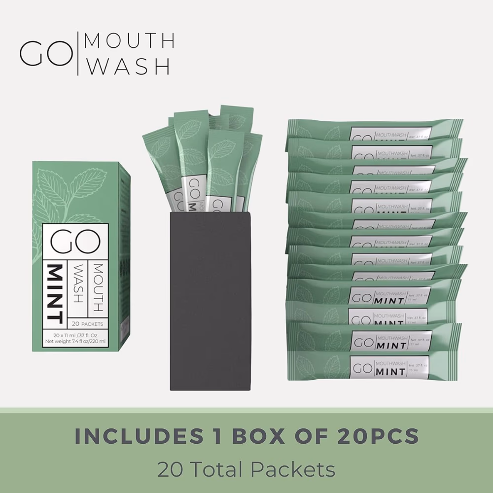 Go Mouthwash Mint- 20 Packets 2