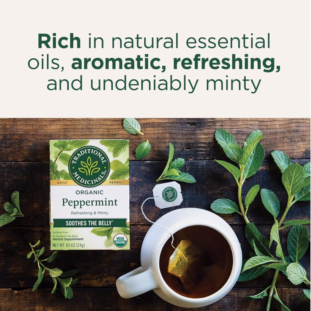 Traditional Organic Peppermint Tea Bags -16 Bags 3