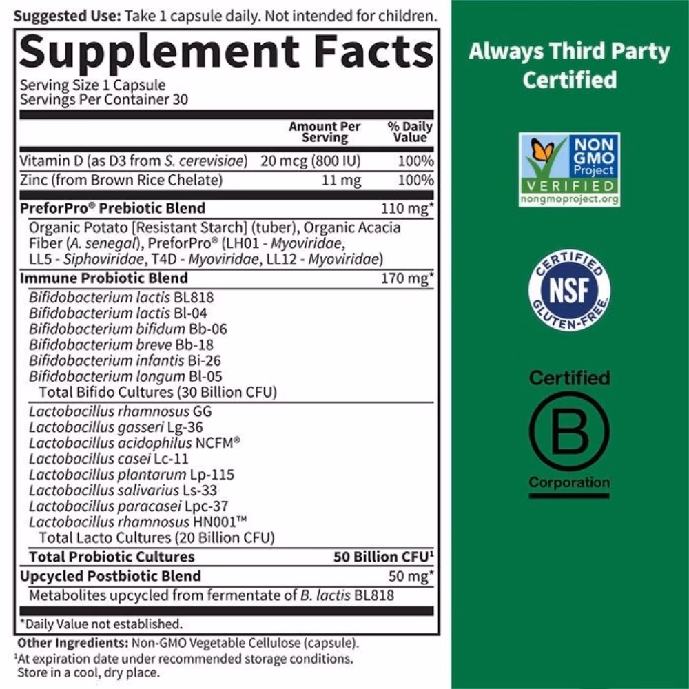 Garden Of Life Dr. Formulated Probiotics Immune 50 Billion - 30 capsules 3