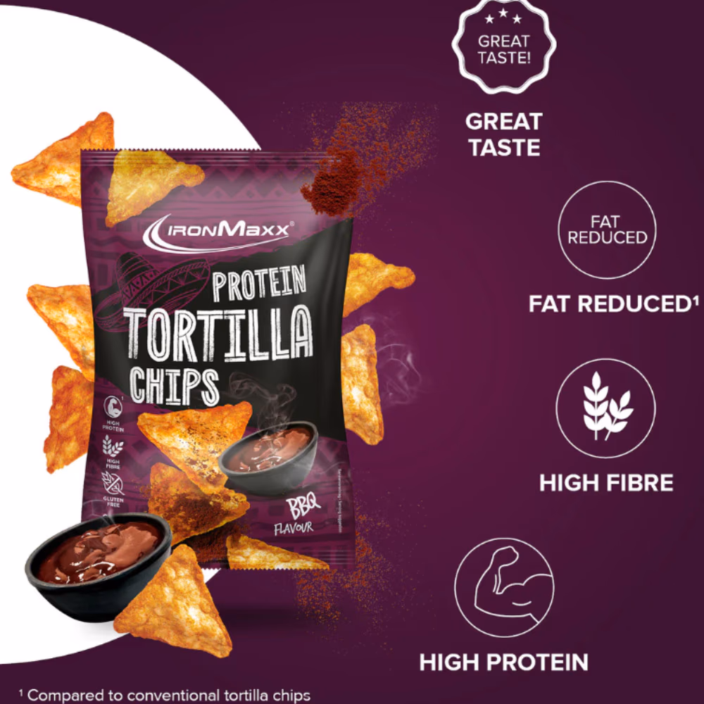 IronMaxx Protein Tortilla Chips – BBQ (60g) 2