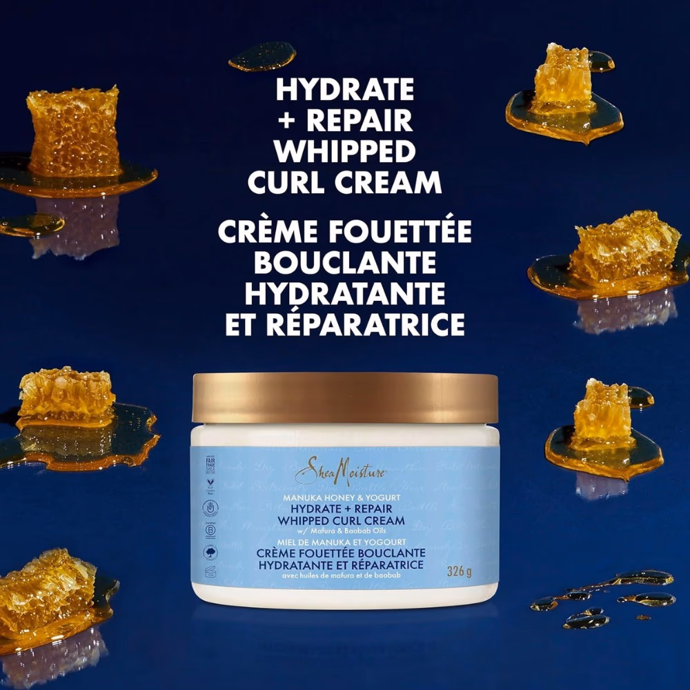 Shea Moisture Manuka Honey and Yogurt Hydrate and Repair Whipped Curl Cream 326g 2