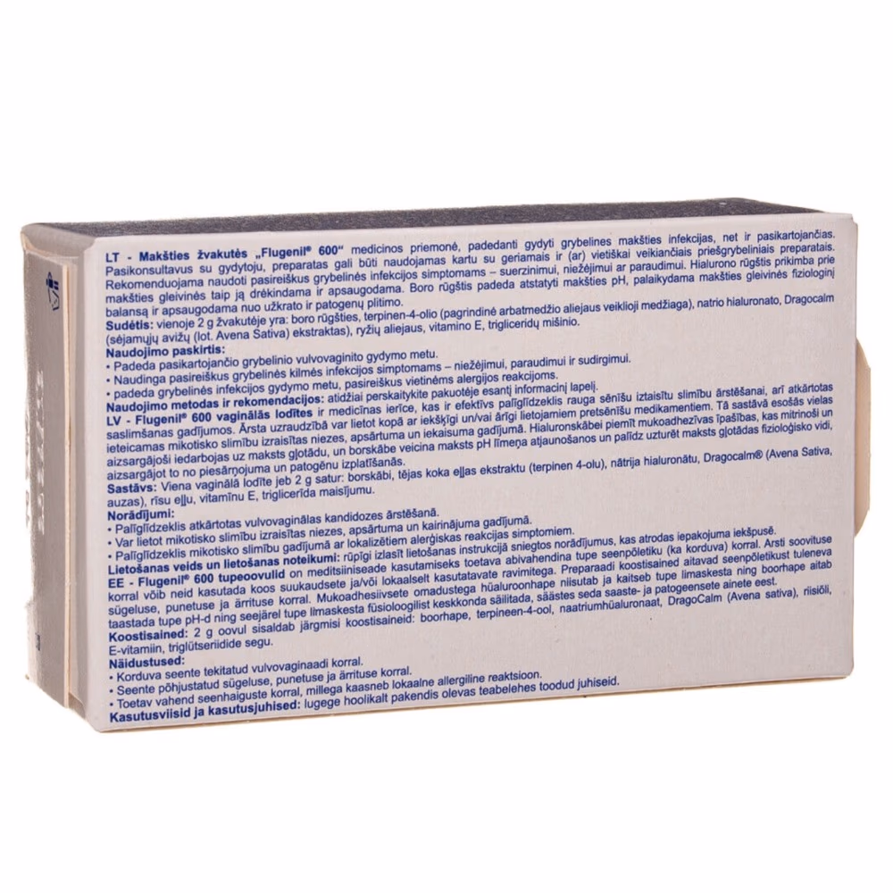 Flugenil 600 Vaginal Ovules 10s 3