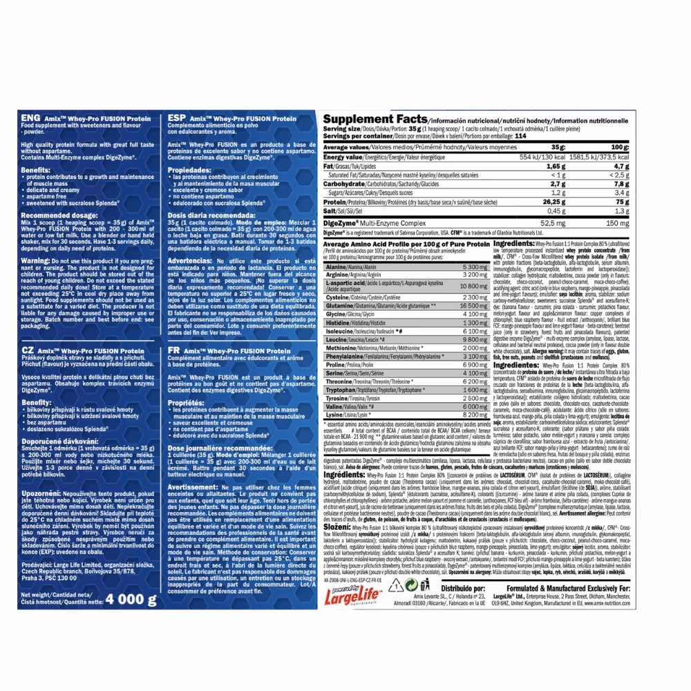 Amix Whey Pro Fusion Protein Cookies 1kg 3